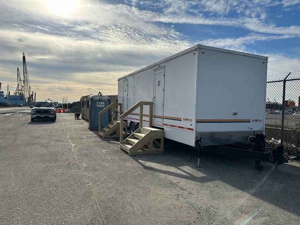 durable restroom trailer rental for Parsippany-Troy Hills, New Jersey event