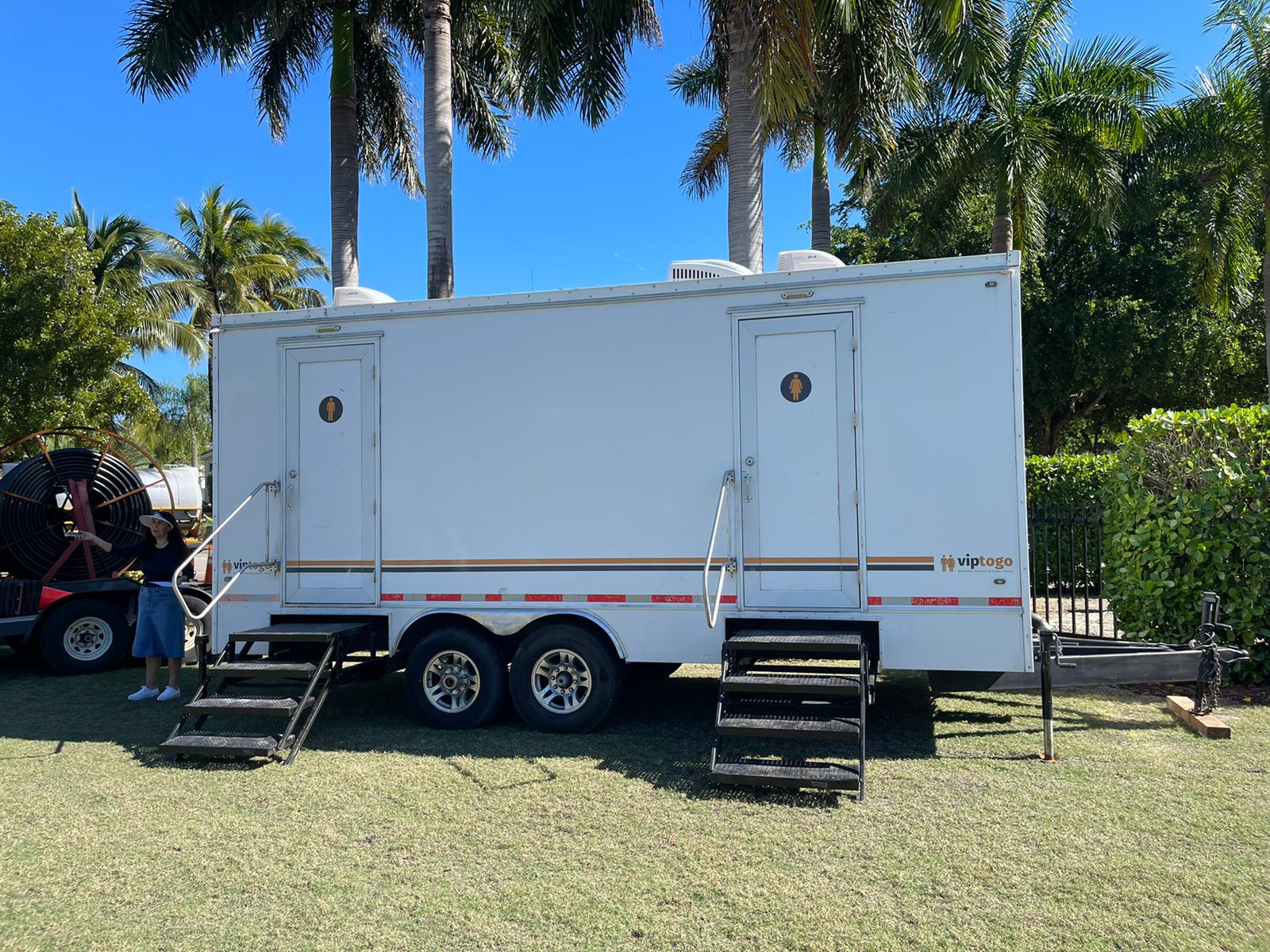 2-station restroom trailer for events in South Dakota