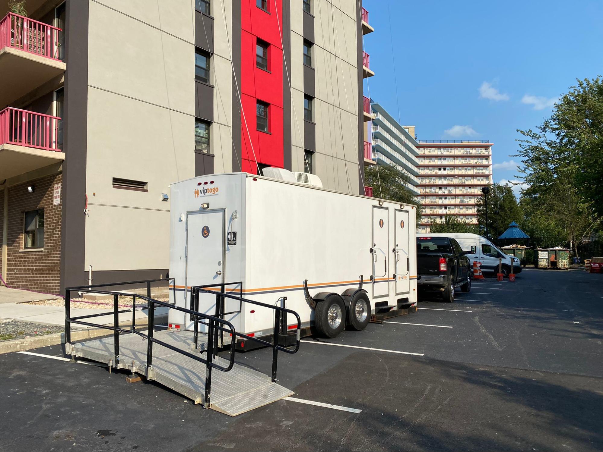 ADA-compliant restroom trailer at South Dakota event