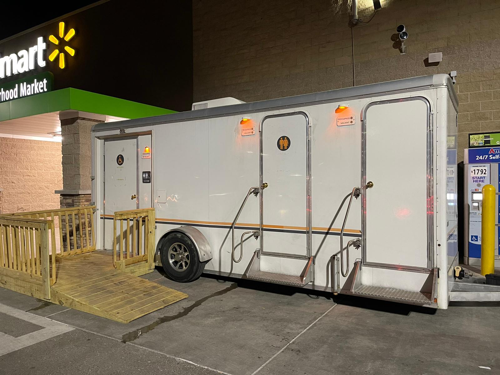 ADA-compliant restroom trailer rental for Monsey, New York