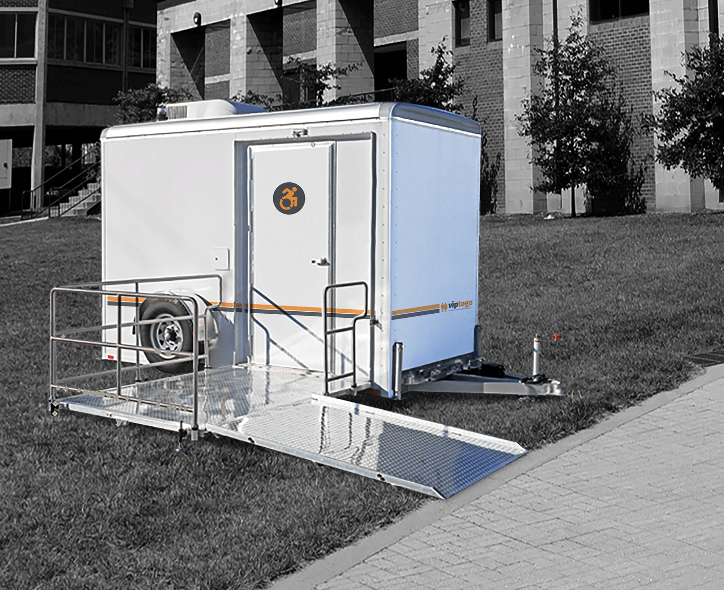 ADA restroom trailers in playgrounds