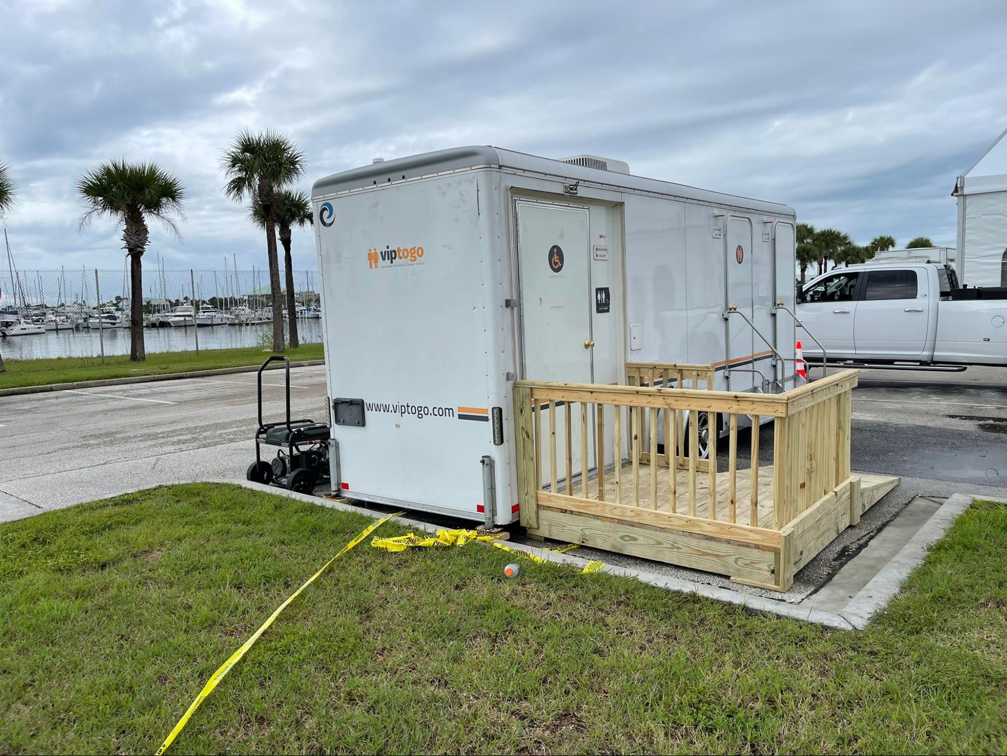 Luxury ADA-compliant restroom trailer rental for event in St. Louis-St. Charles-Farmington, (MO-IL)