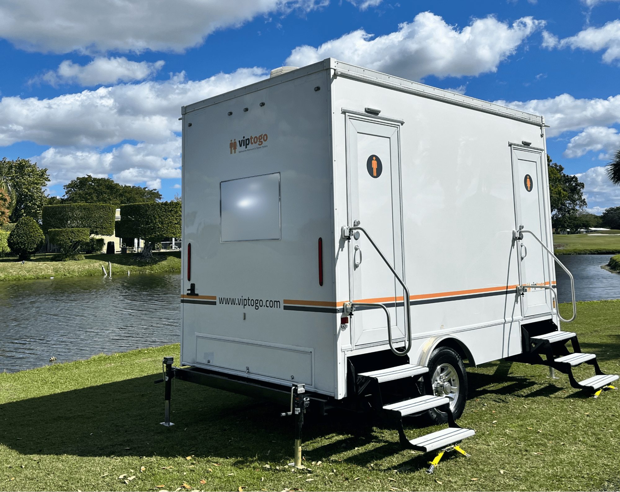 Luxury restroom trailer rental in Coeur d’Alene, ID event