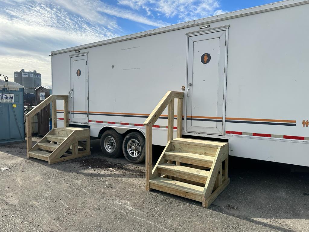 Upscale portable restroom trailers for Nebraska, MD events