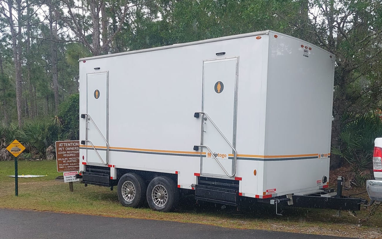 VIP To Go restroom trailer at a Michigan, Maryland event