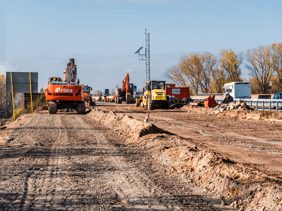 A highway expansion ongoing that would require restroom trailers for workers