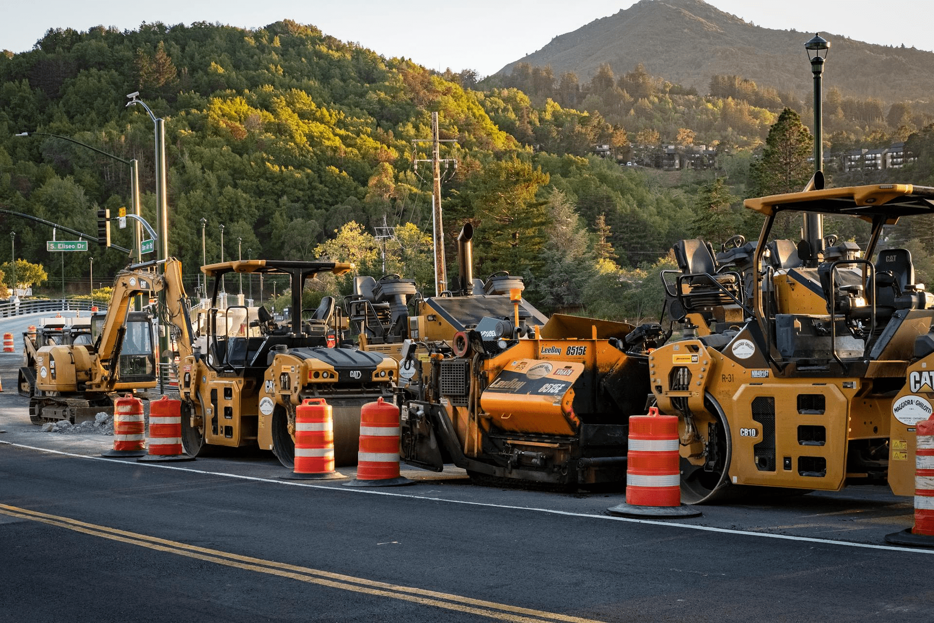 Road construction project that would require restroom trailers for workers