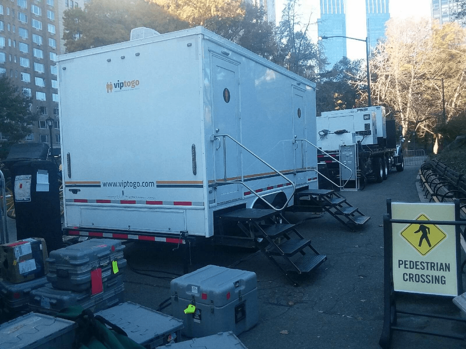 VIP To Go’s premium restroom trailers for utility work