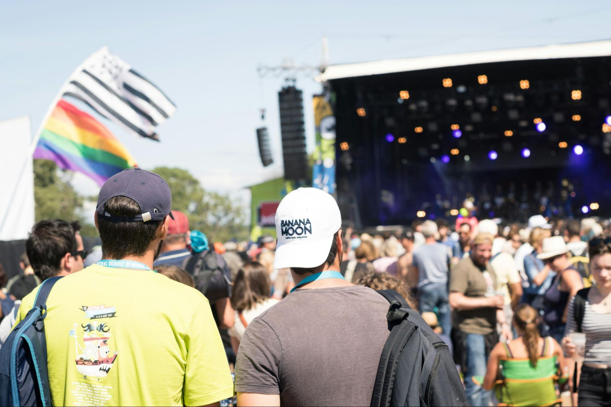 guests at outdoor festival event requiring restroom trailer rental