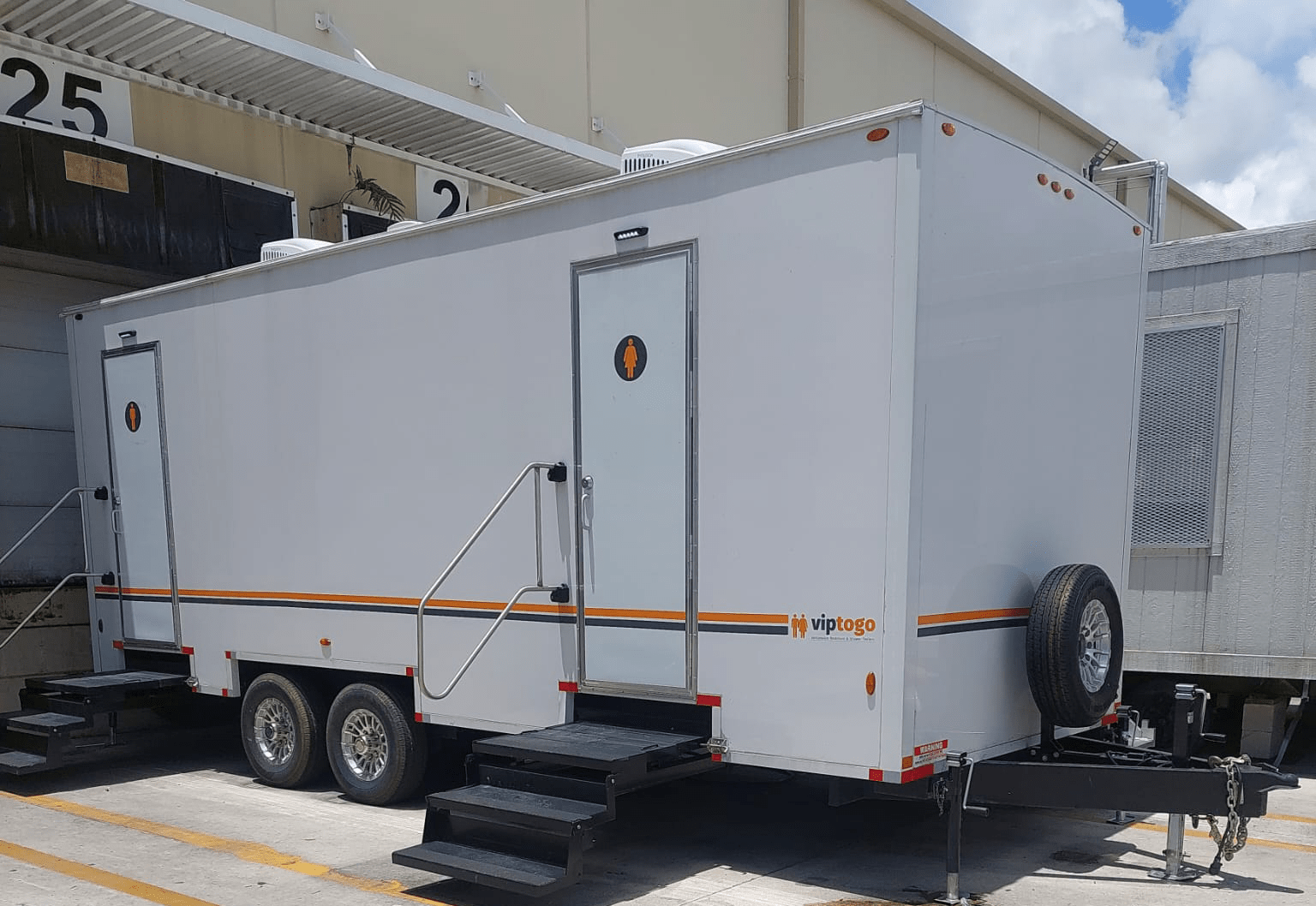 VIP To Go’s federal construction restroom trailers