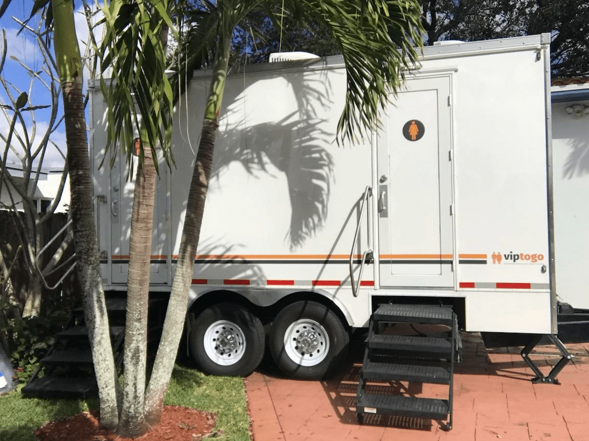 Well maintained restroom trailers improving beach restroom hygiene