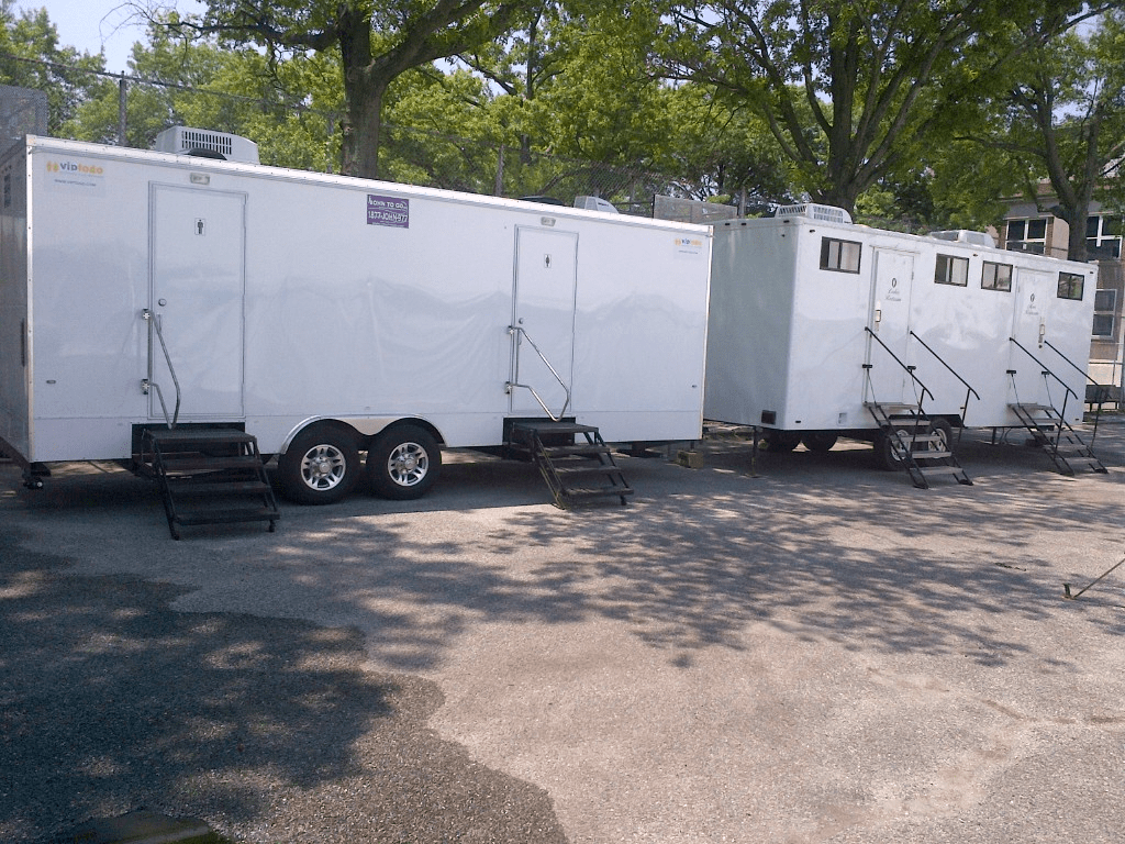 VIP To Go’s restroom trailers for outdoor trade shows